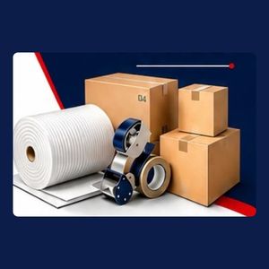 Kongu Packaging product range — foam, stretch film, boxes, tapes
